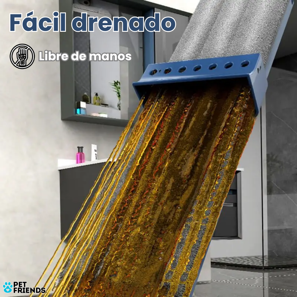 Kit trapeador profesional con drenado sin manos