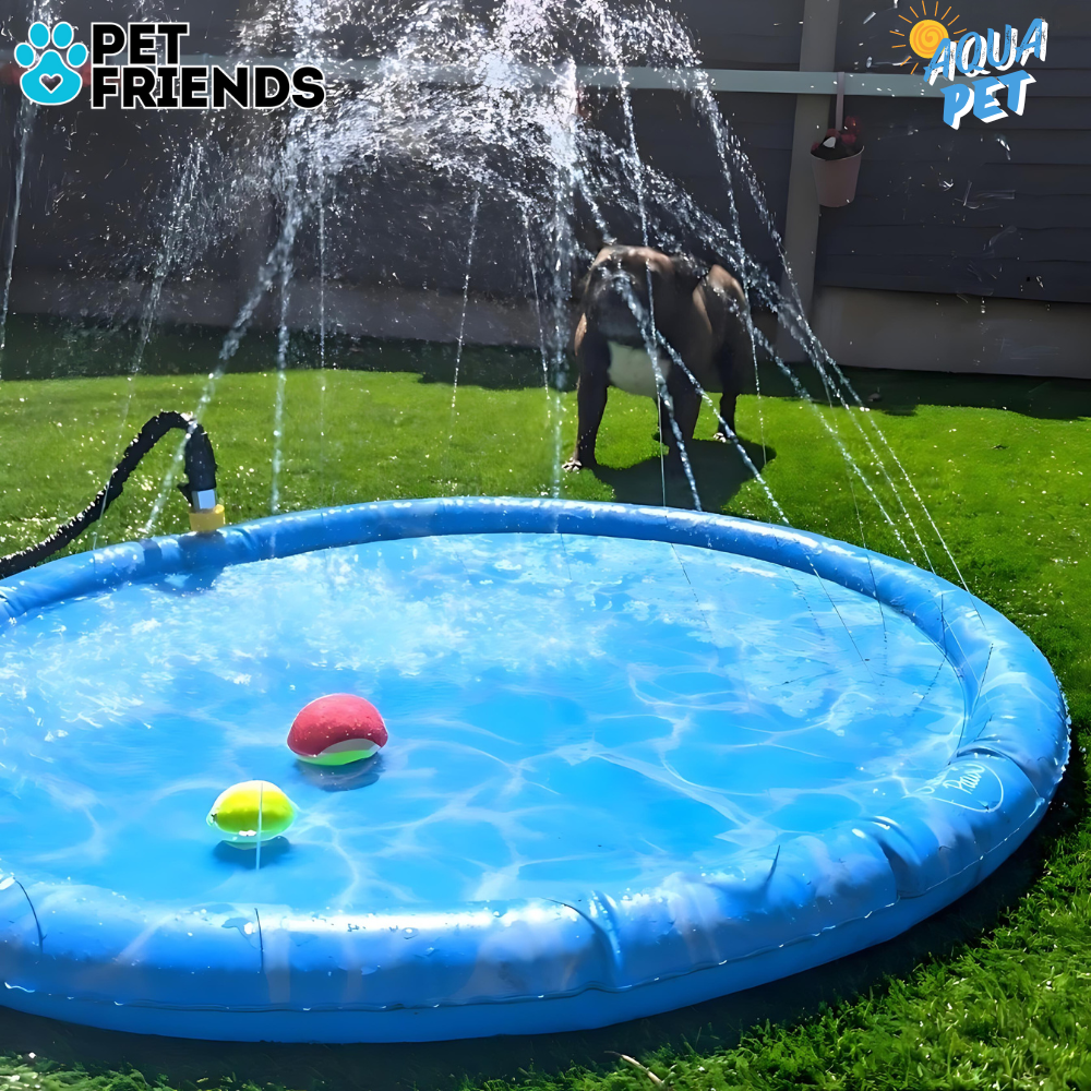 Alberca plegable para mascotas con chorros de agua - AquaPet