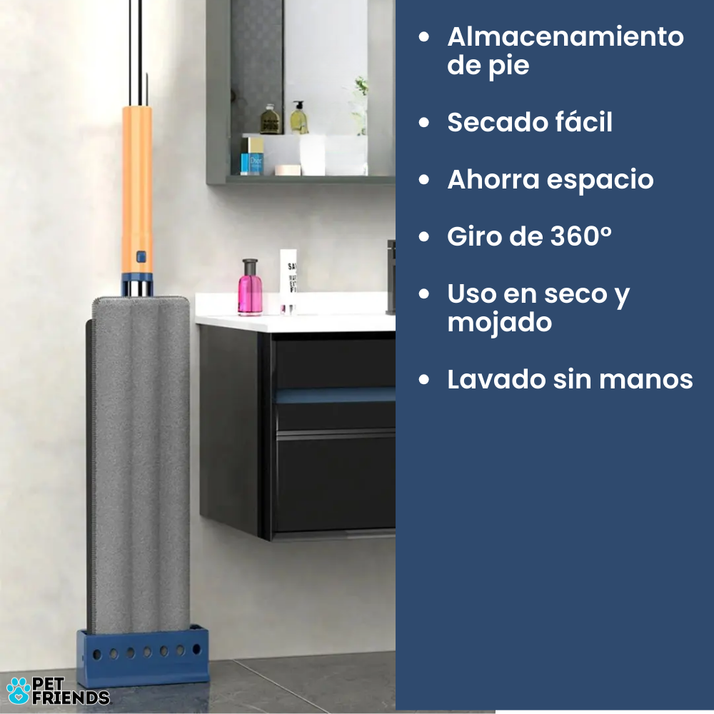 Kit trapeador profesional con drenado sin manos
