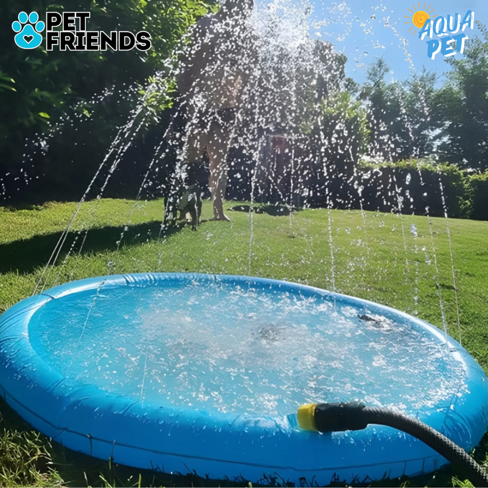 Alberca plegable para mascotas con chorros de agua - AquaPet
